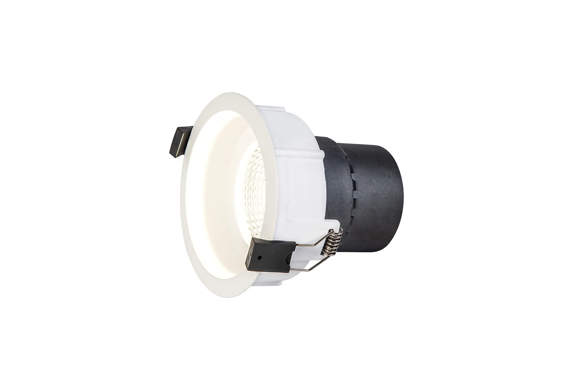 DM201339  Bodar 20, 20W Fixed LED Round Deep Recessed Downlight Matt White 1480lm 10° 2700K IP20